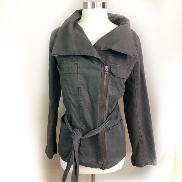 GAP asymmetrical zip khaki utility jacket size XS - Picture 1 of 5